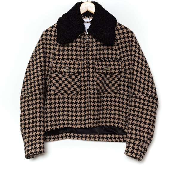 Sosken Jackets & Blazers - Sosken Houndstooth Bomber Jacket - Size 2 (M)